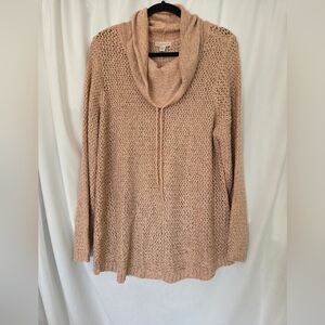 DB established 1962 Light Blush Cowl Neck Sweater - Cozy Loose Knit Size 2X